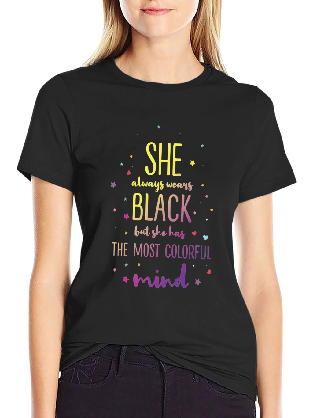 Colorful Mind Black T-Shirt