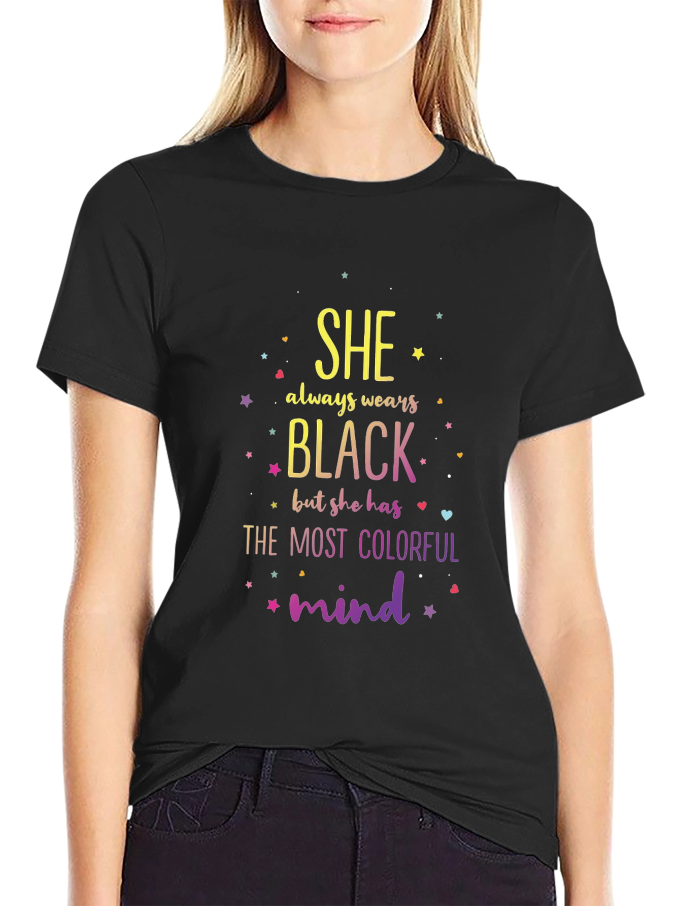 Colorful Mind Black T-Shirt