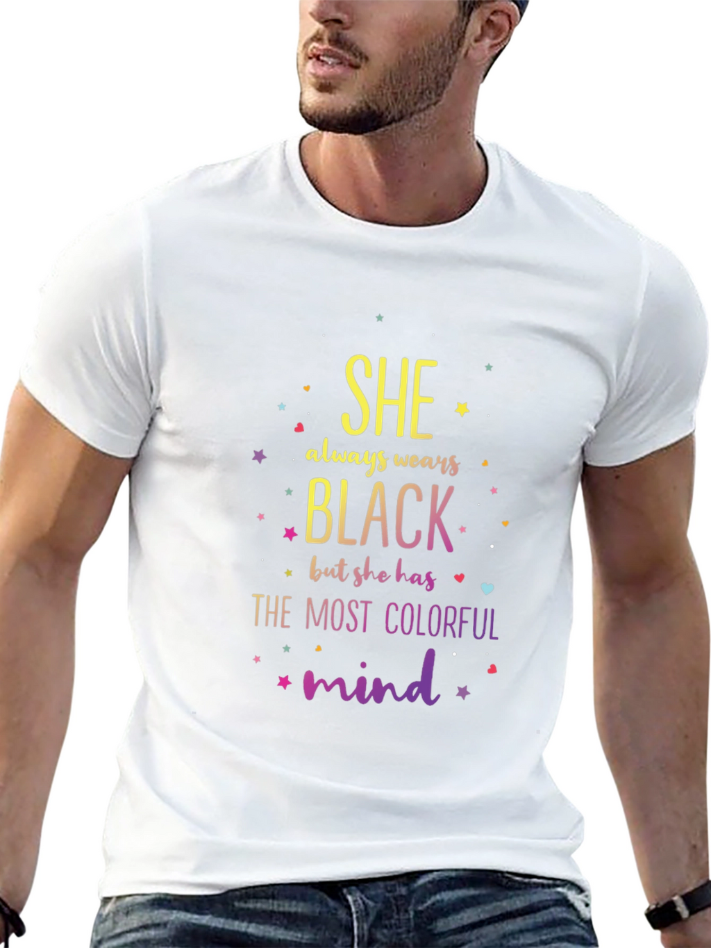 Colorful Mind Black T-Shirt