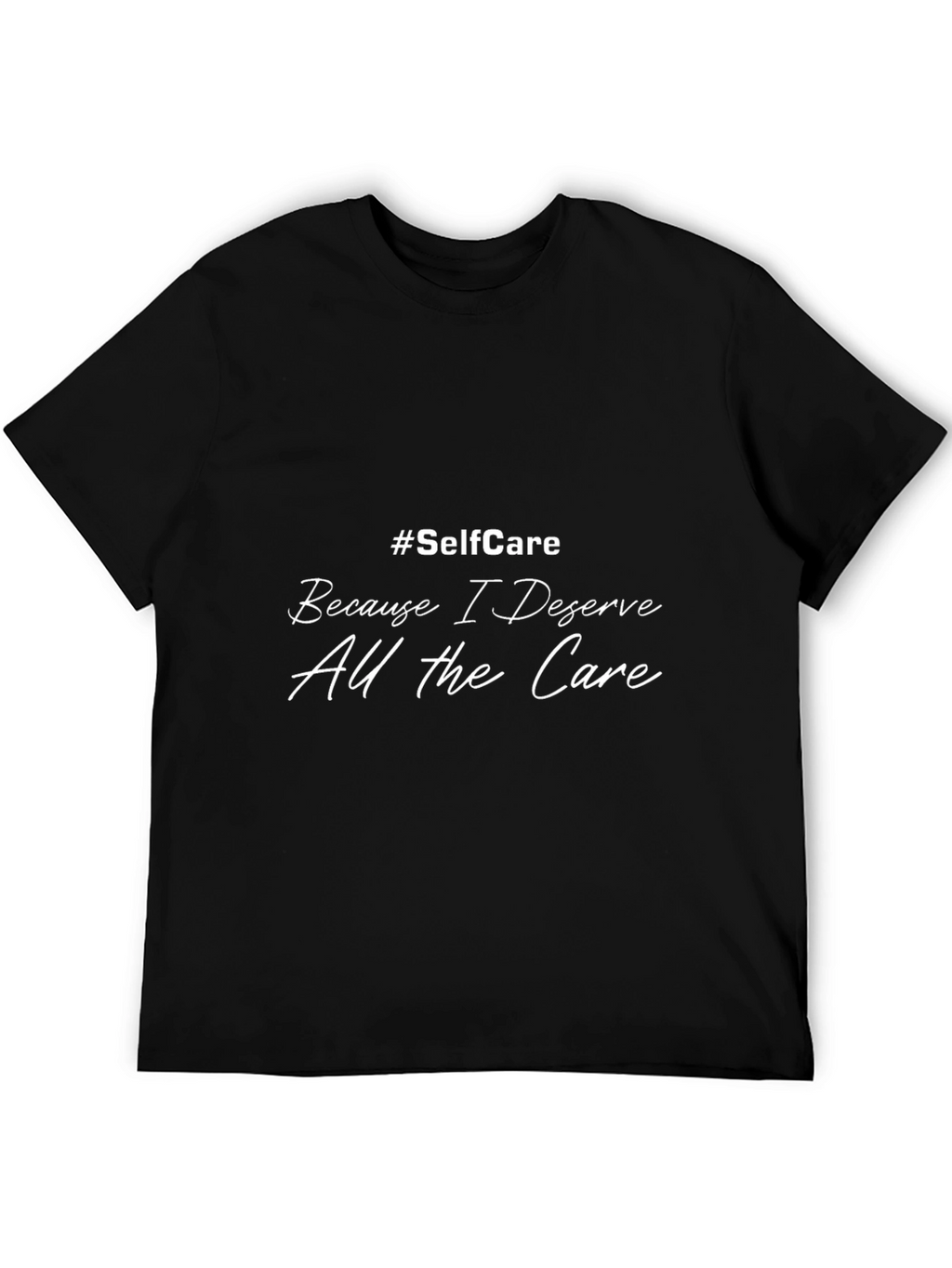 Self-Care Deserve Care Black Graphic Tee