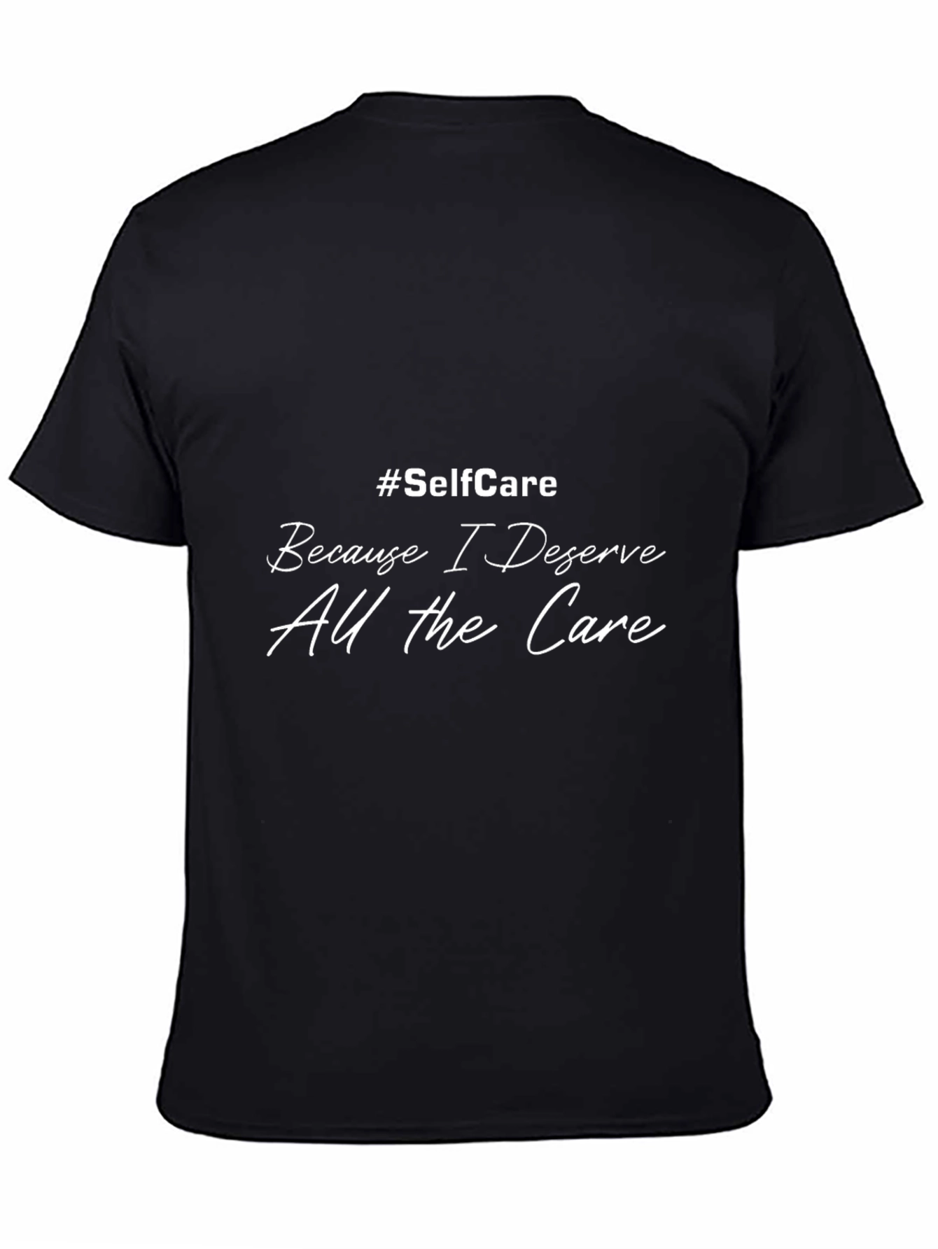 Self-Care Deserve Care Black Graphic Tee