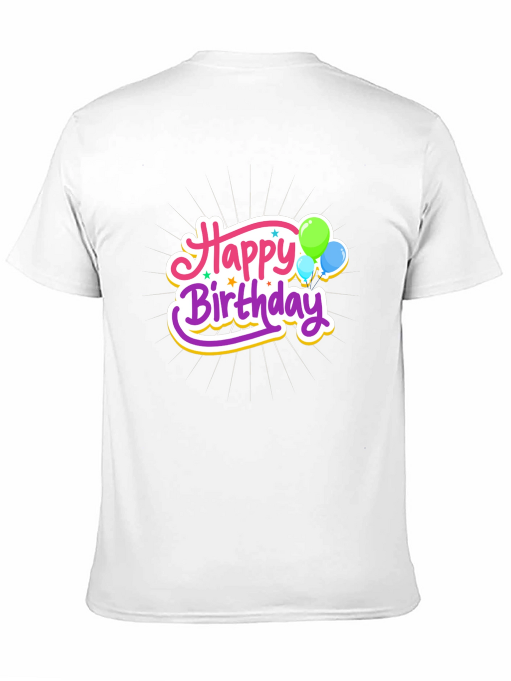 Happy Birthday Graphic Tee - Black