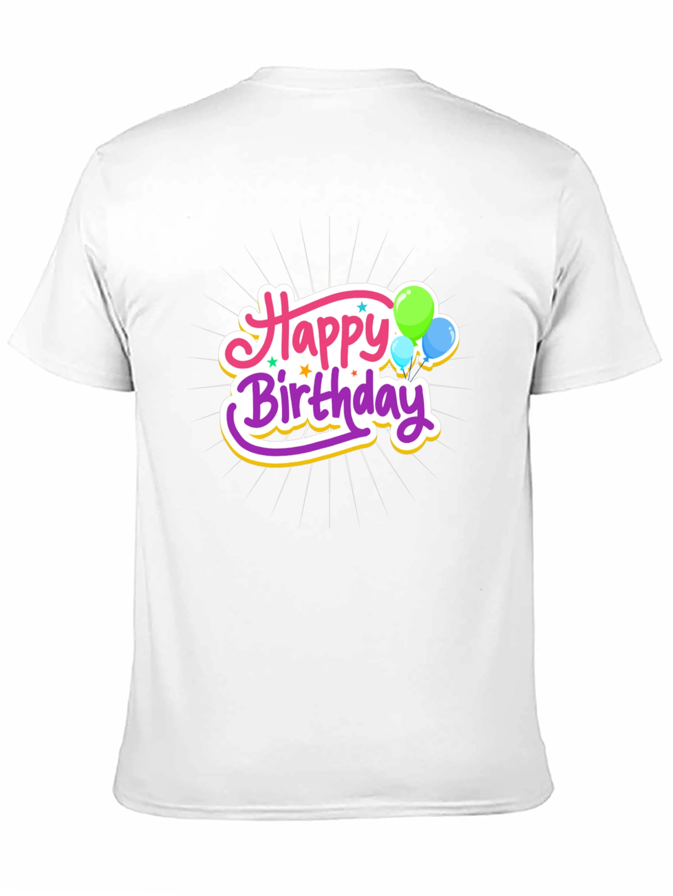 Happy Birthday Graphic Tee - Black