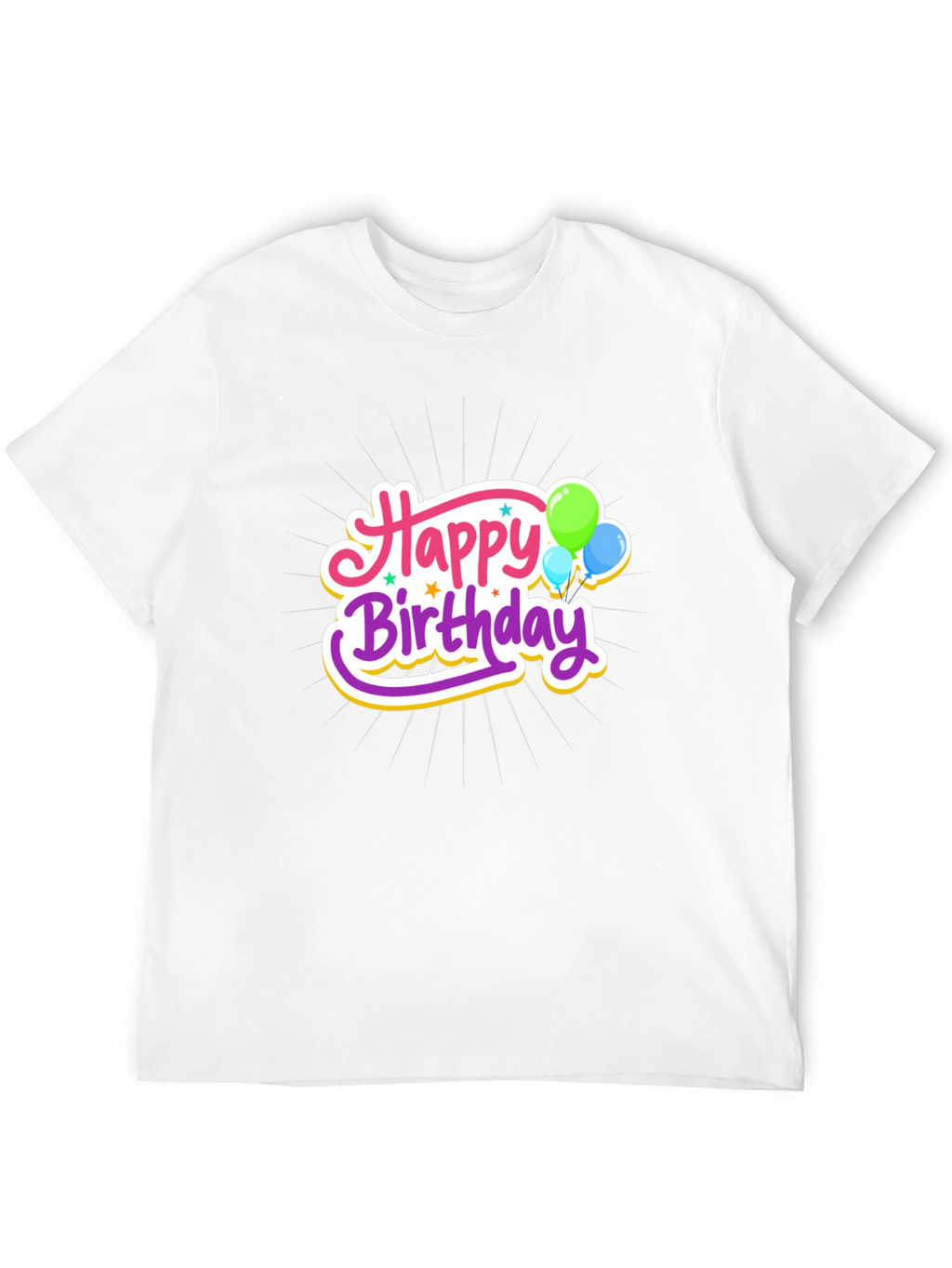 Happy Birthday Graphic Tee - Black