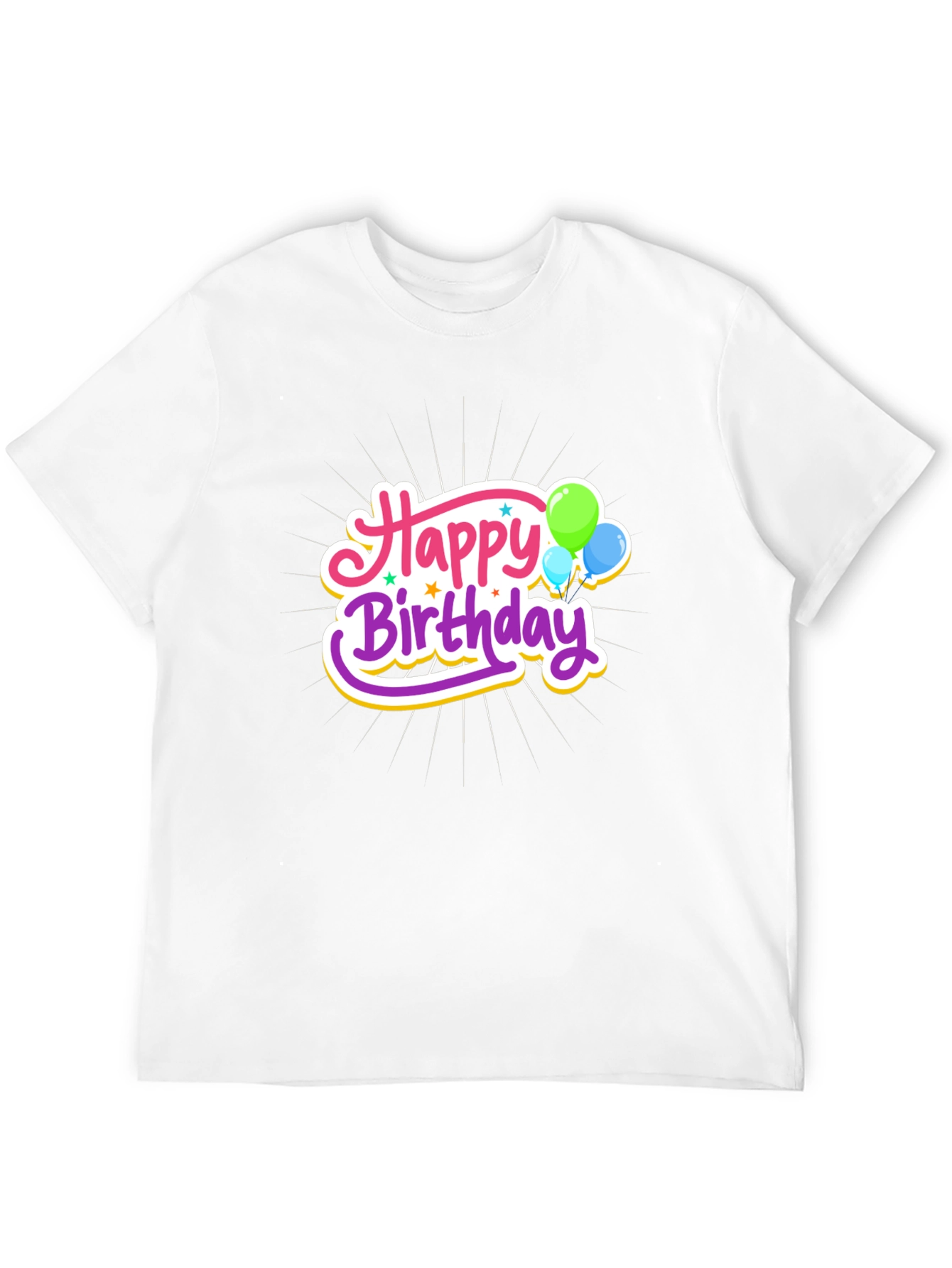 Happy Birthday Graphic Tee - Black