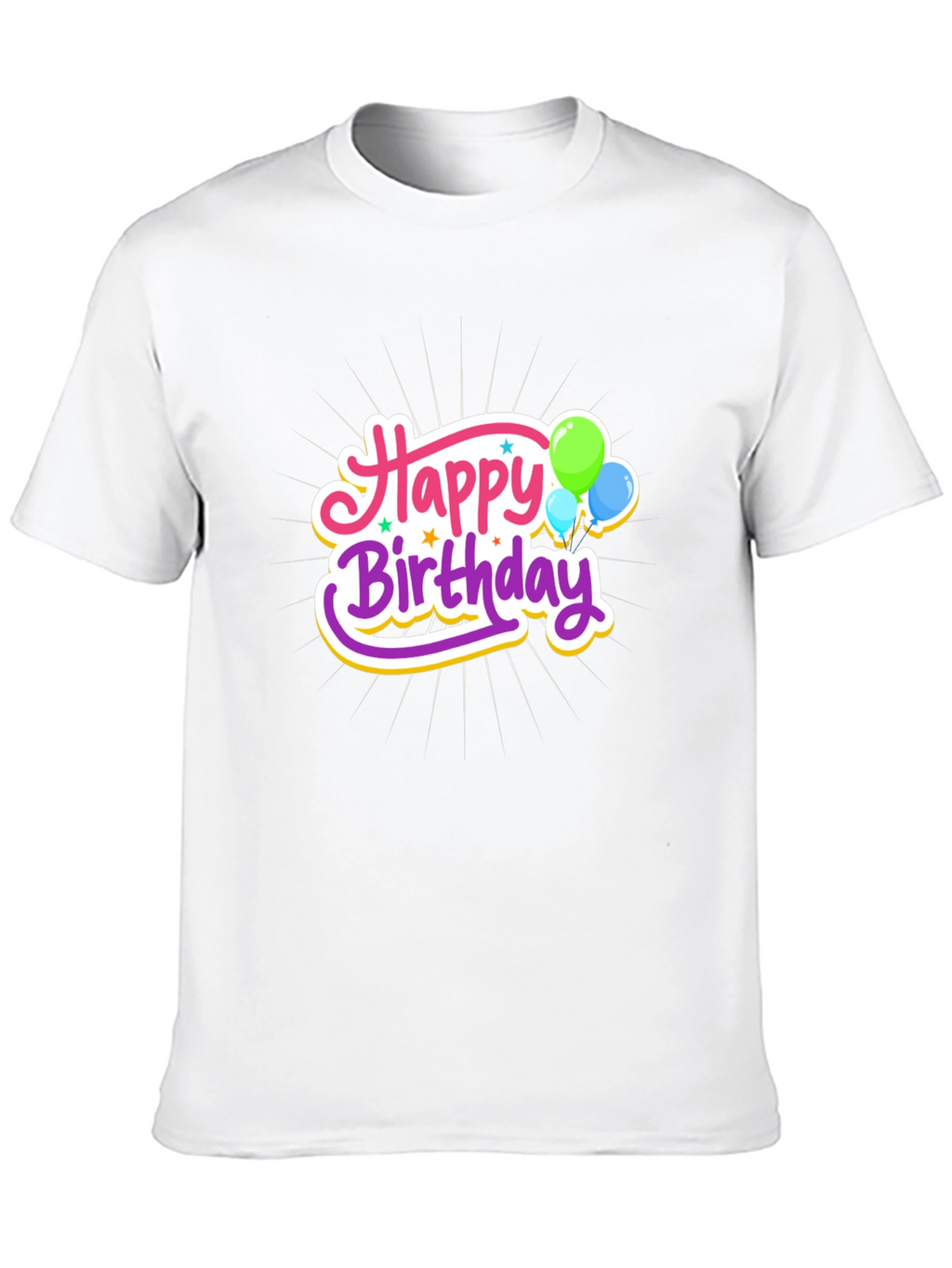 Happy Birthday Graphic Tee - Black