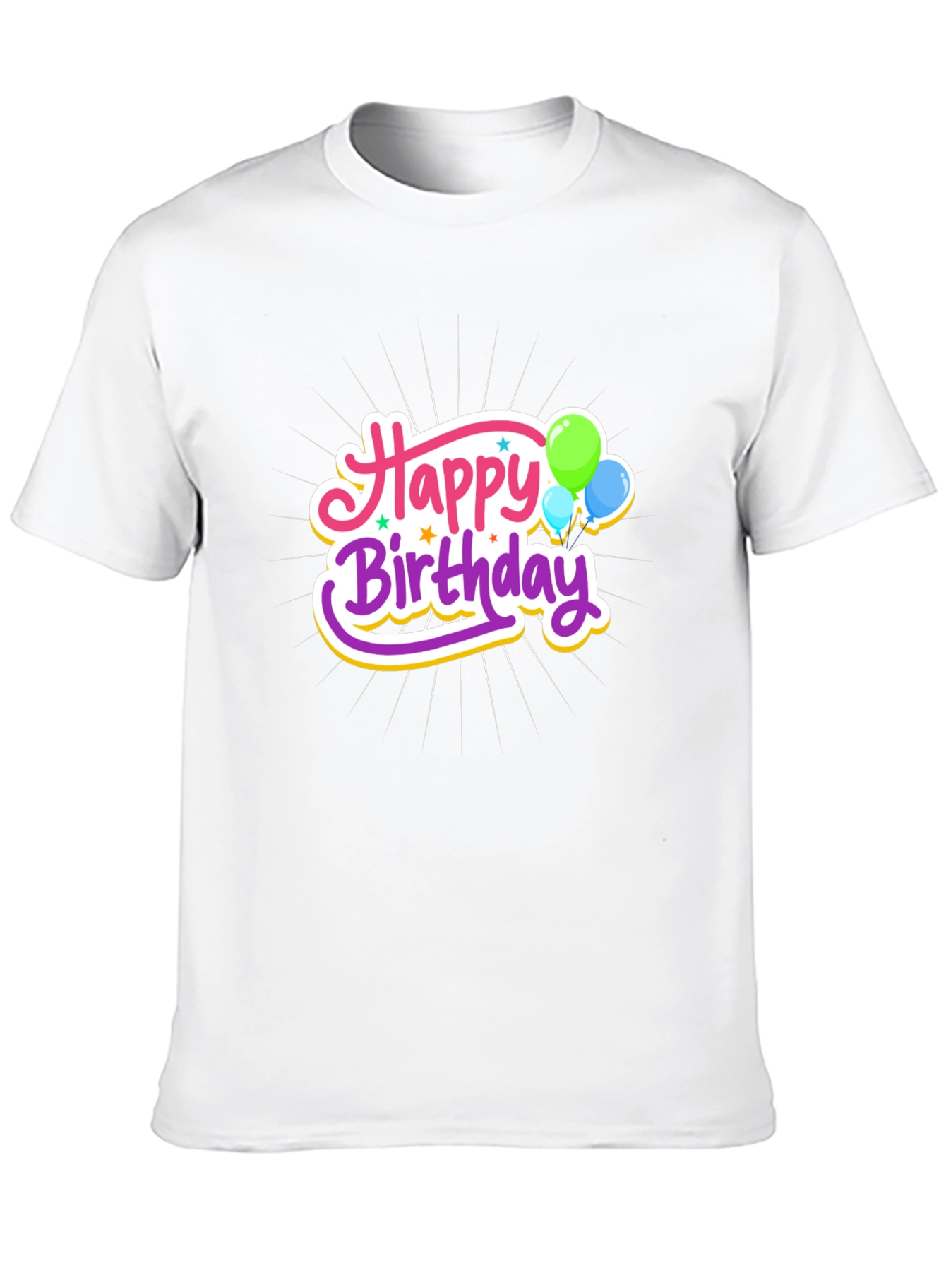 Happy Birthday Graphic Tee - Black