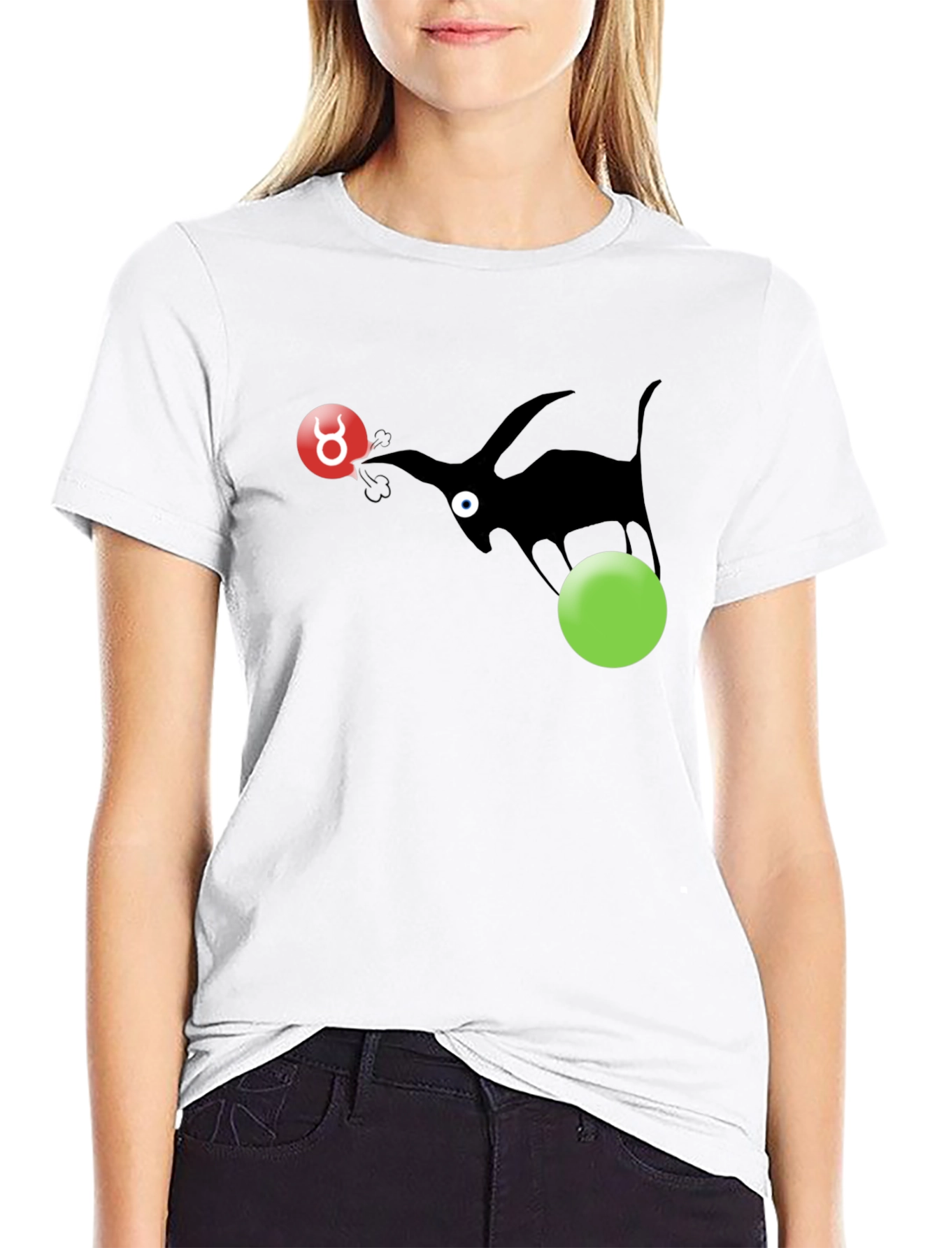 Abstract Monster Graphic Tee - Black T-Shirt