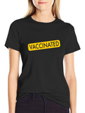 Vaccinated Graphic Tee - Black Unisex T-Shirt