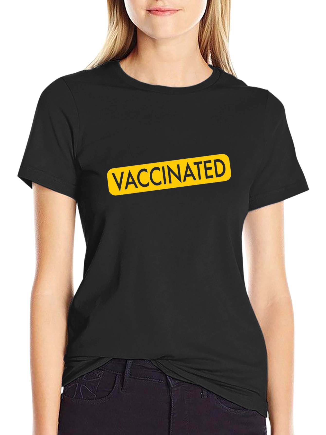Vaccinated Graphic Tee - Black Unisex T-Shirt