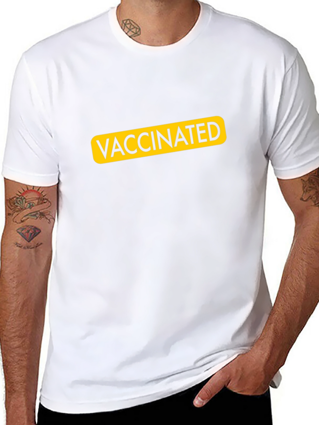 Vaccinated Graphic Tee - Black Unisex T-Shirt