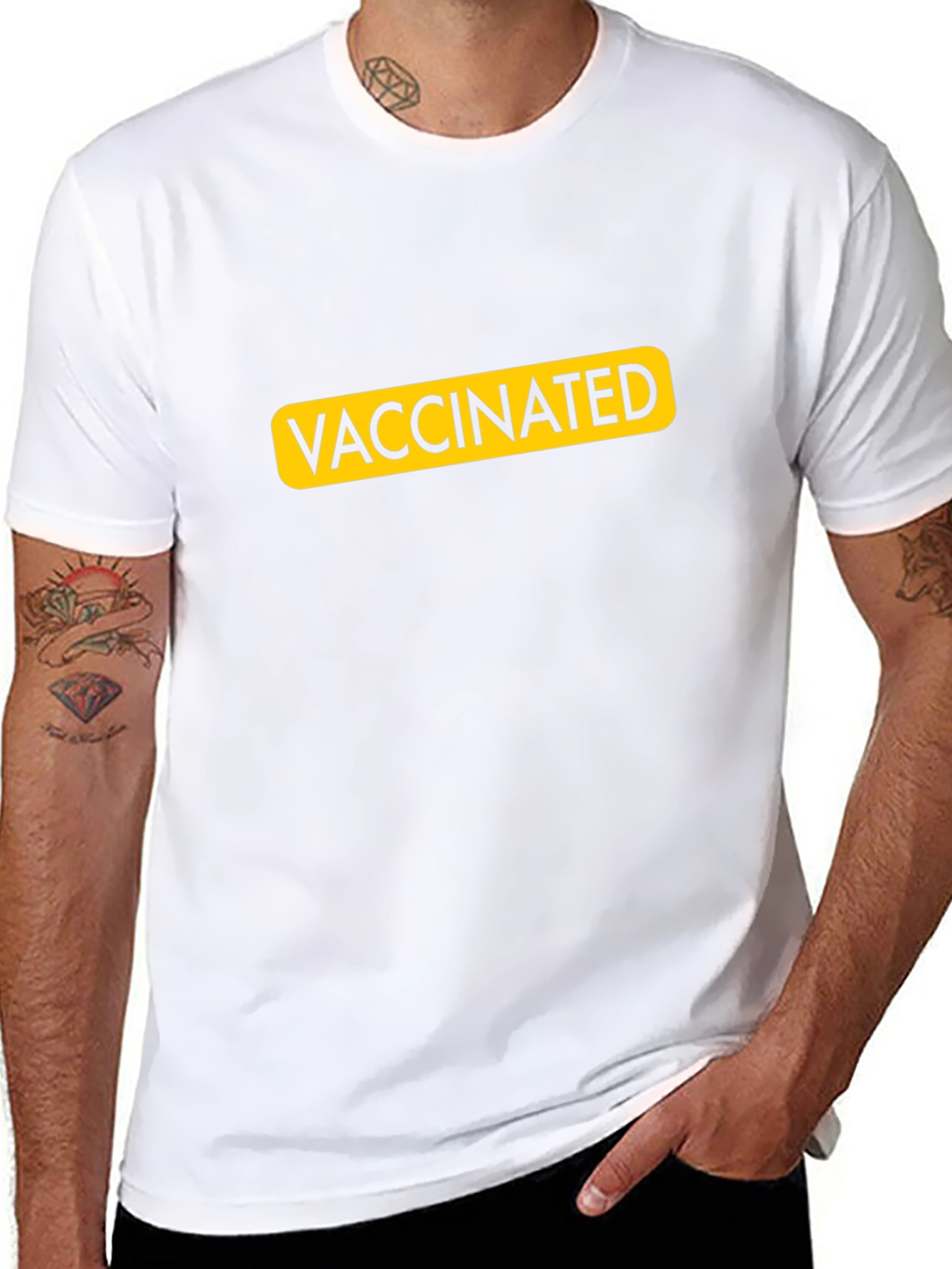 Vaccinated Graphic Tee - Black Unisex T-Shirt