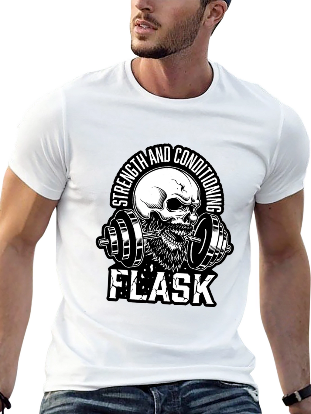 Strength and Conditioning Skull Graphic T-Shirt
