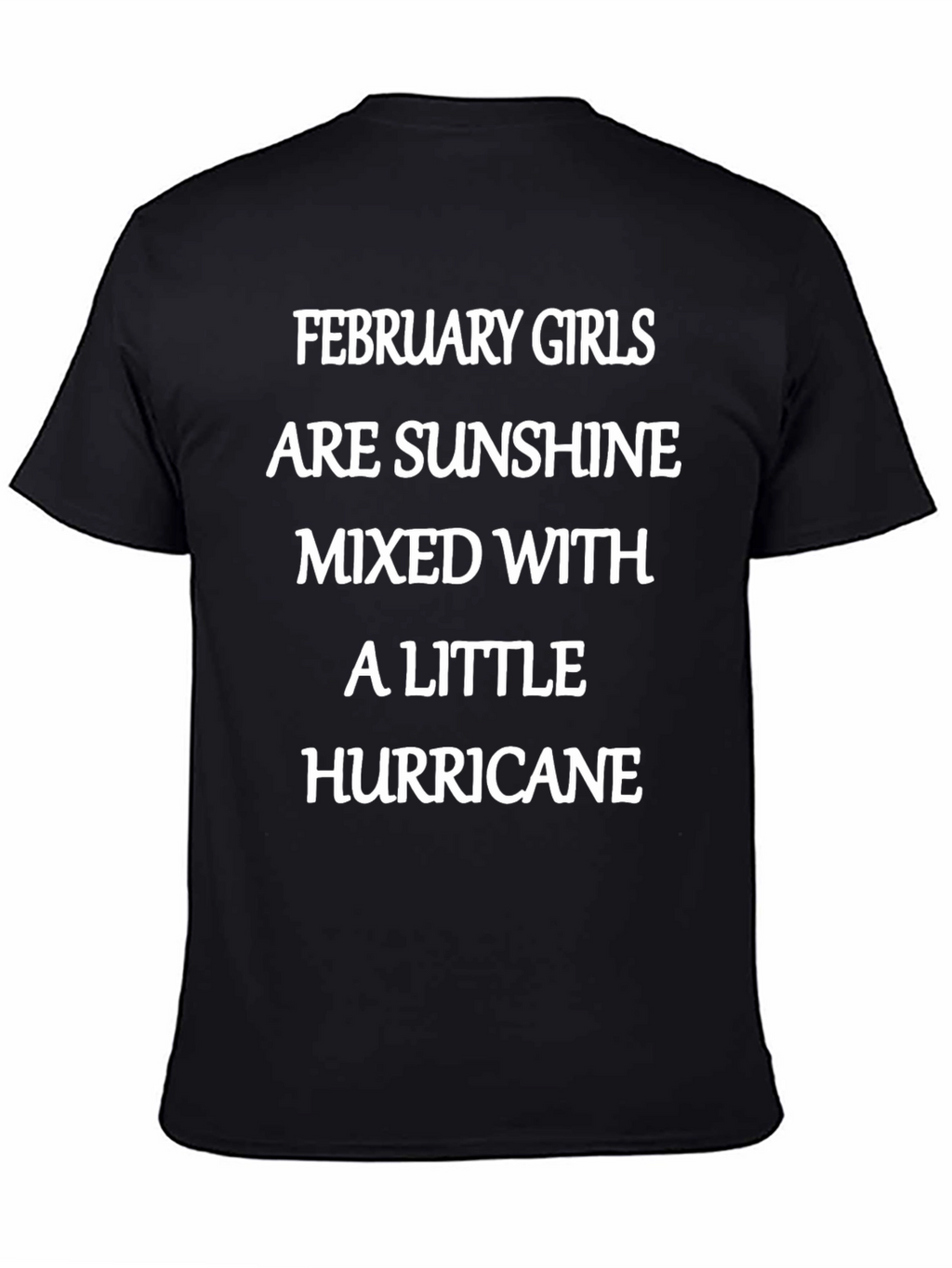 February Girl Sunshine Hurricane Black T-Shirt