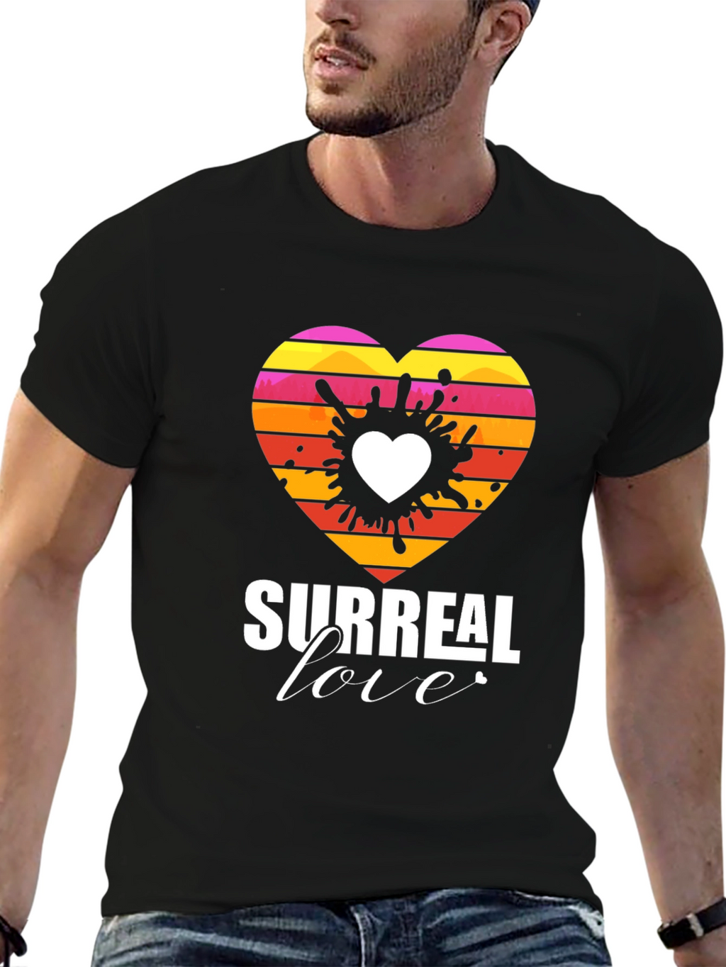 Surreal Love Heart Graphic Tee - Unique Design