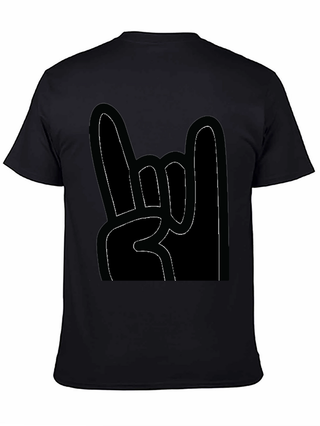 Rock On! Graphic Print Black T-Shirt