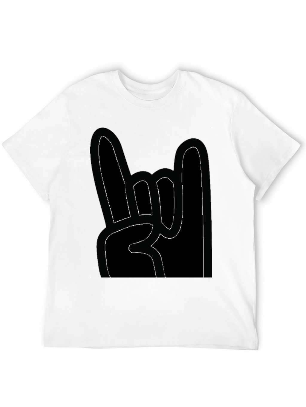Rock On! Graphic Print Black T-Shirt