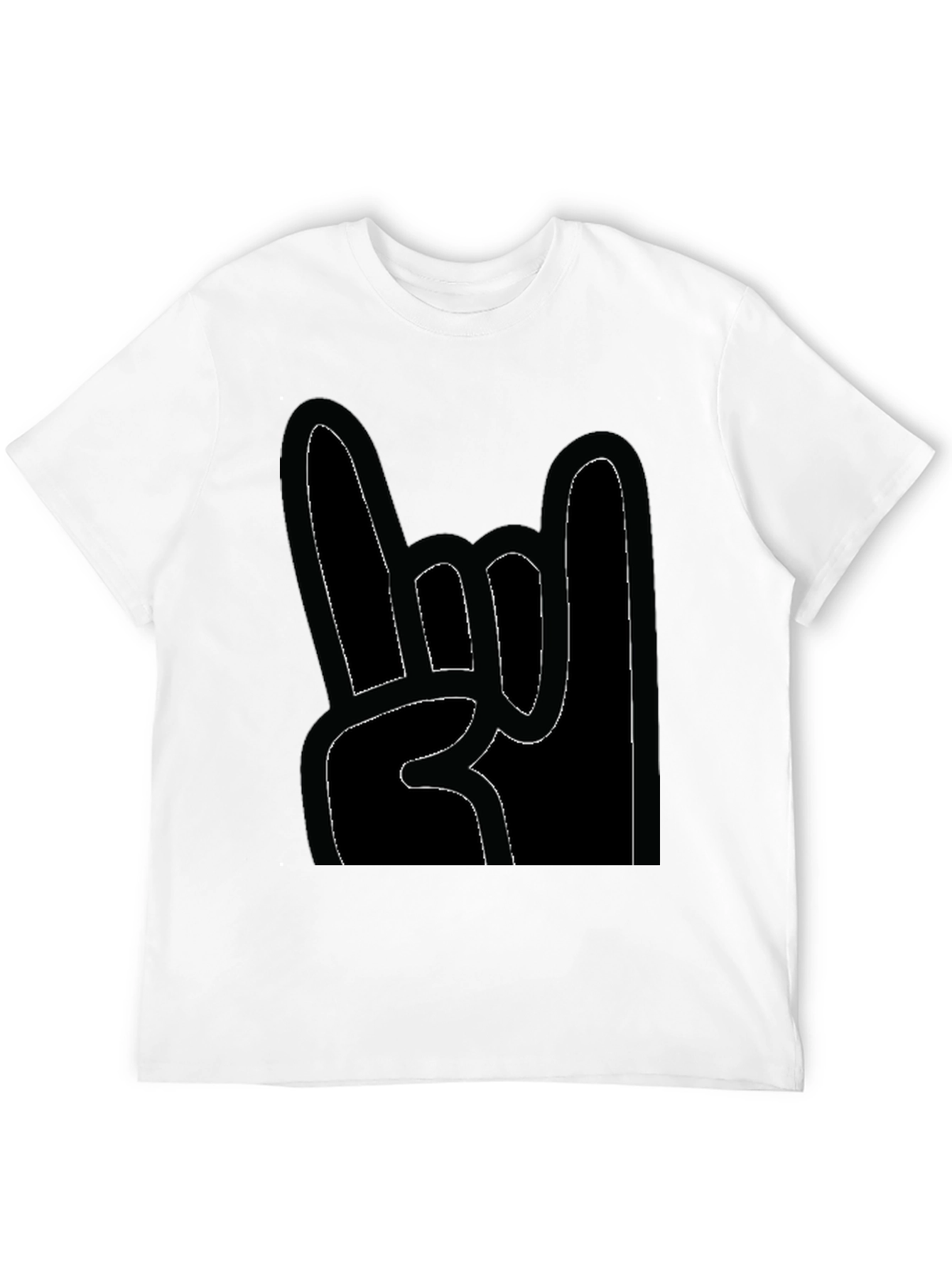 Rock On! Graphic Print Black T-Shirt