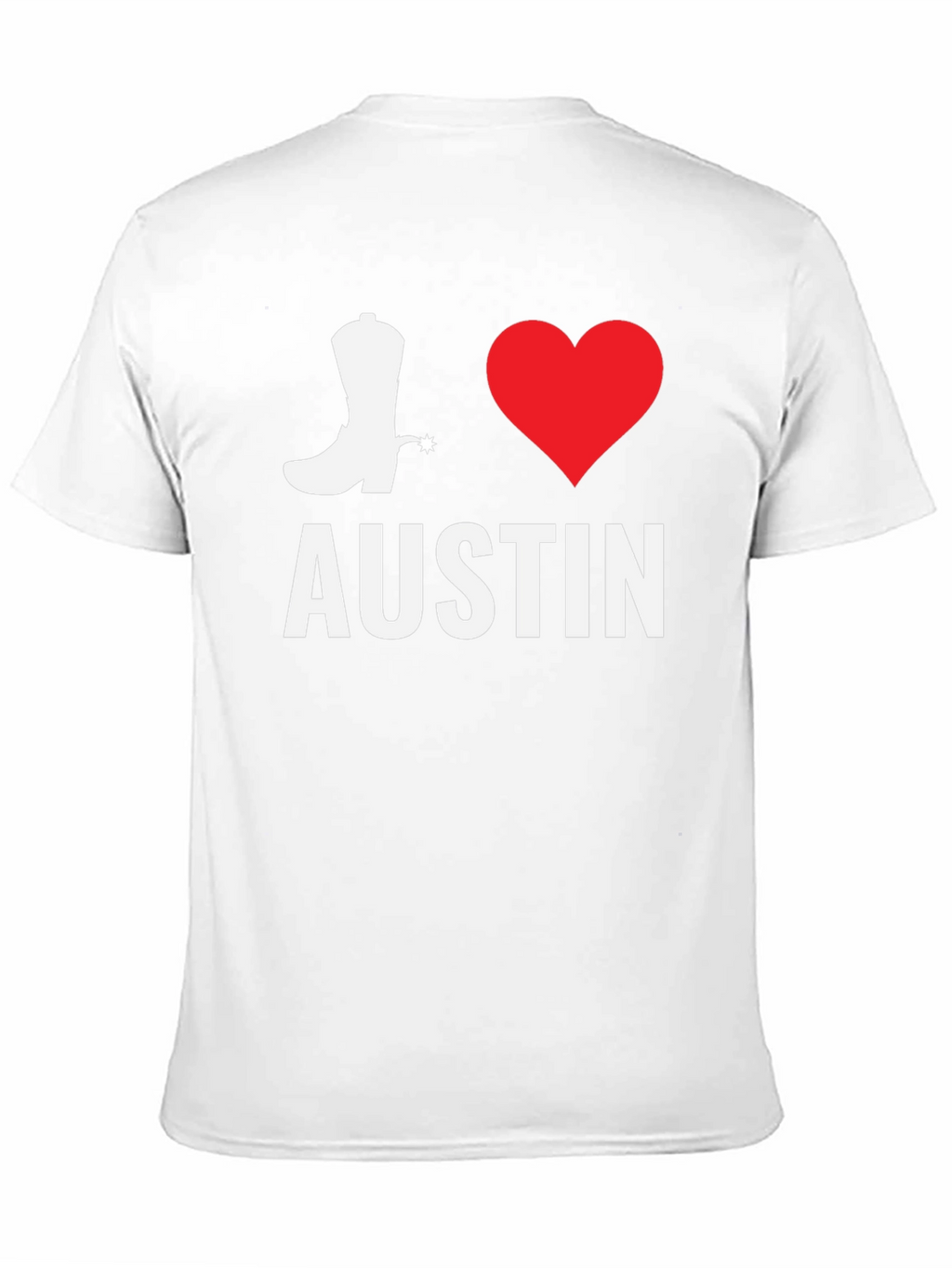 I Love Austin T-Shirt - Cowboy Boot & Heart