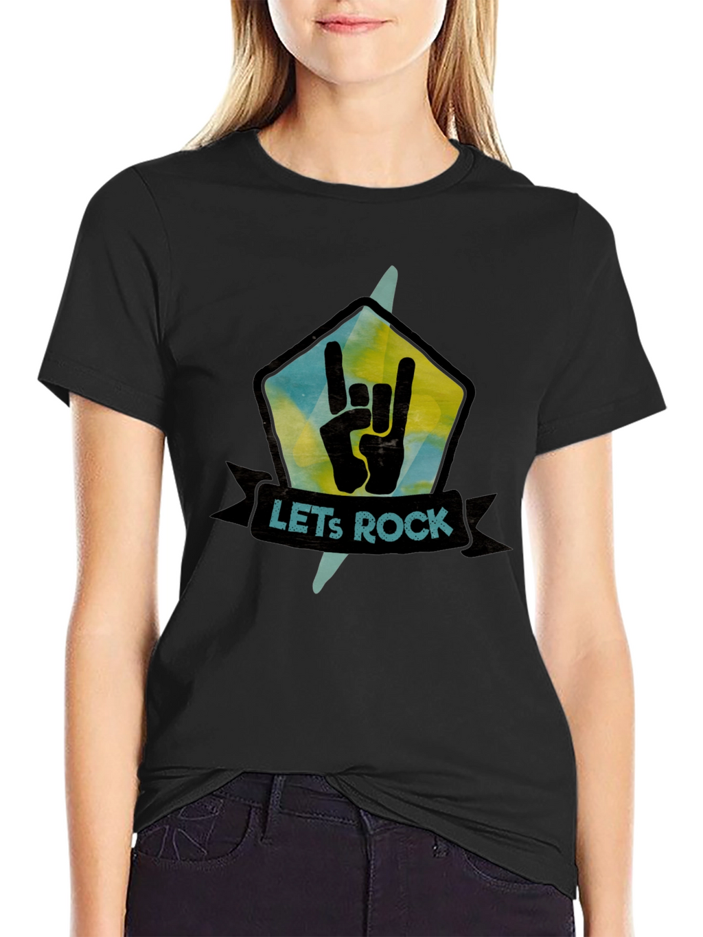 Lets Rock Graphic Tee - Cool Band T-Shirt