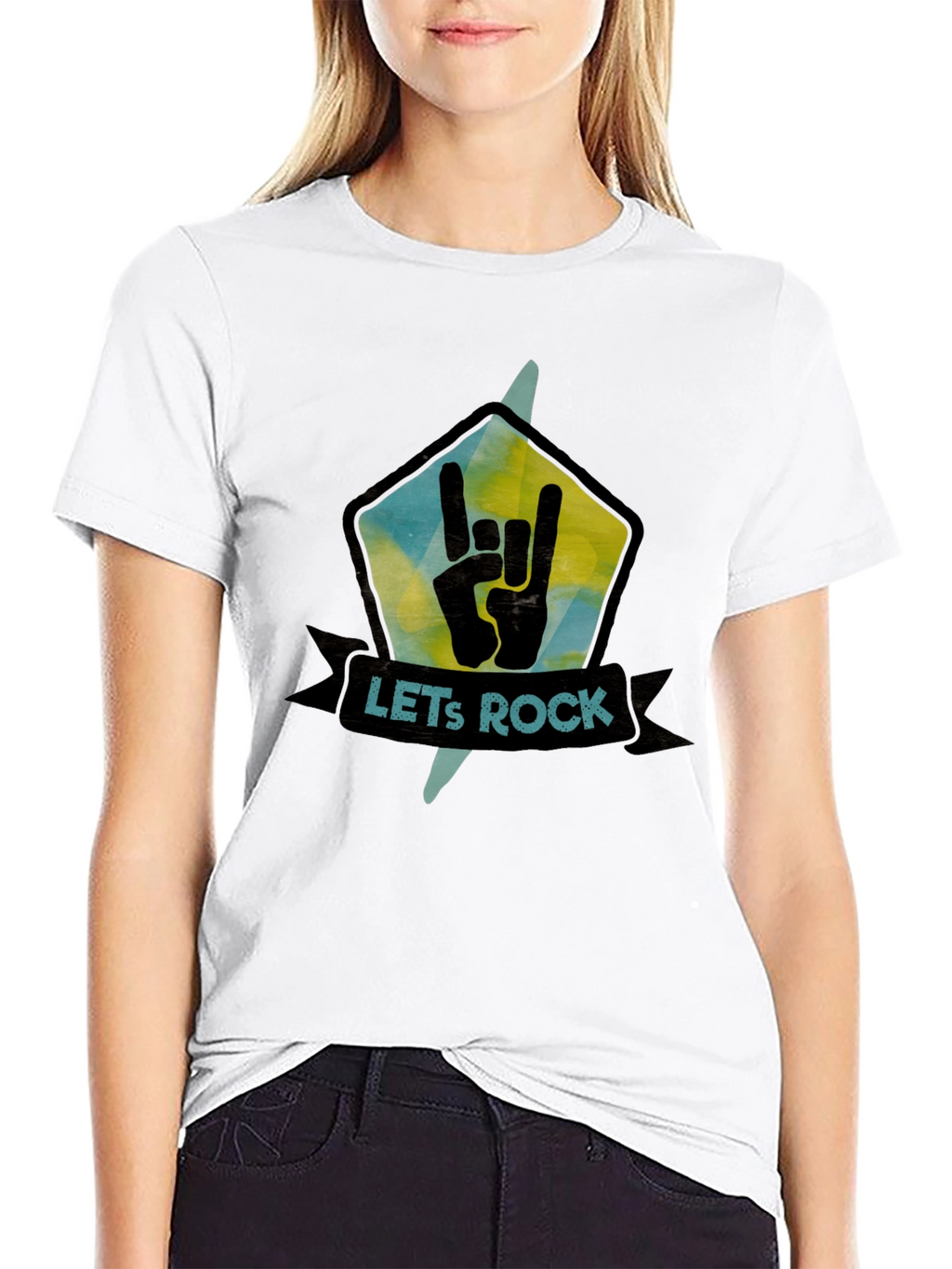Lets Rock Graphic Tee - Cool Band T-Shirt