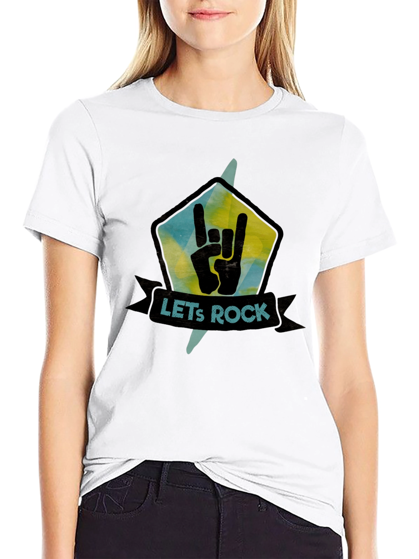 Lets Rock Graphic Tee - Cool Band T-Shirt
