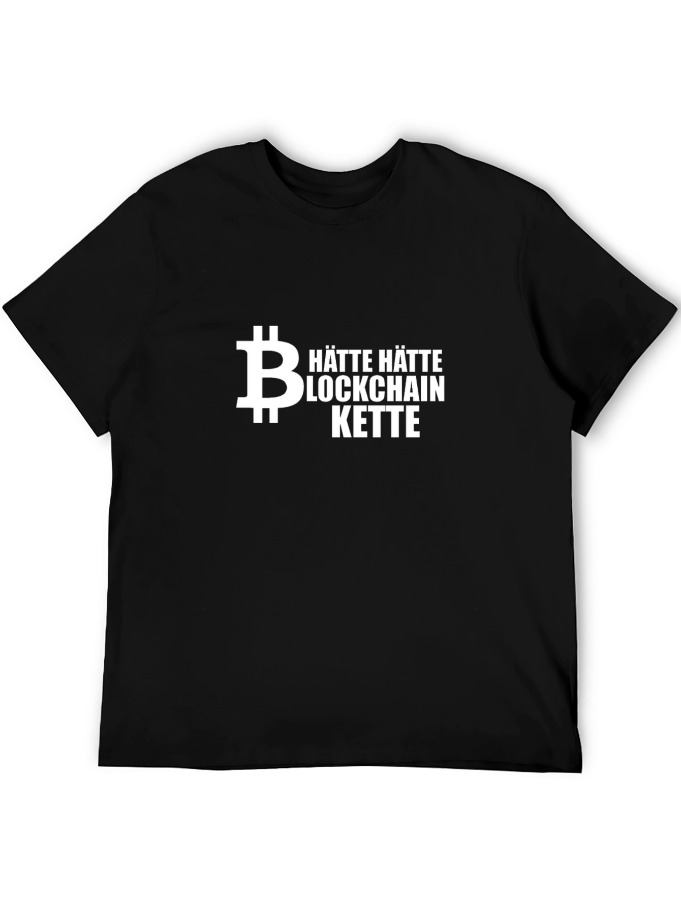 Bitcoin Blockchain T-Shirt - Hätte Hätte Kette