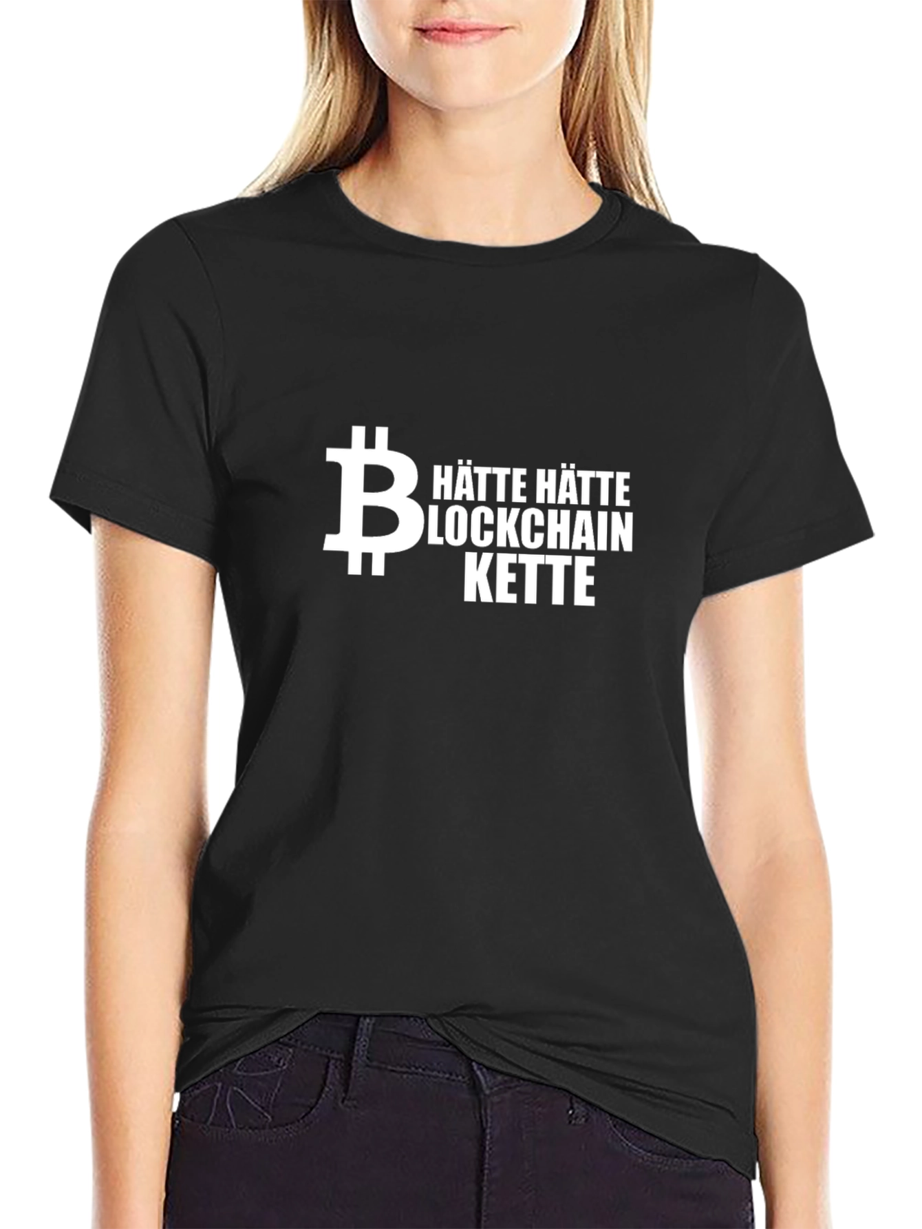Bitcoin Blockchain T-Shirt - Hätte Hätte Kette