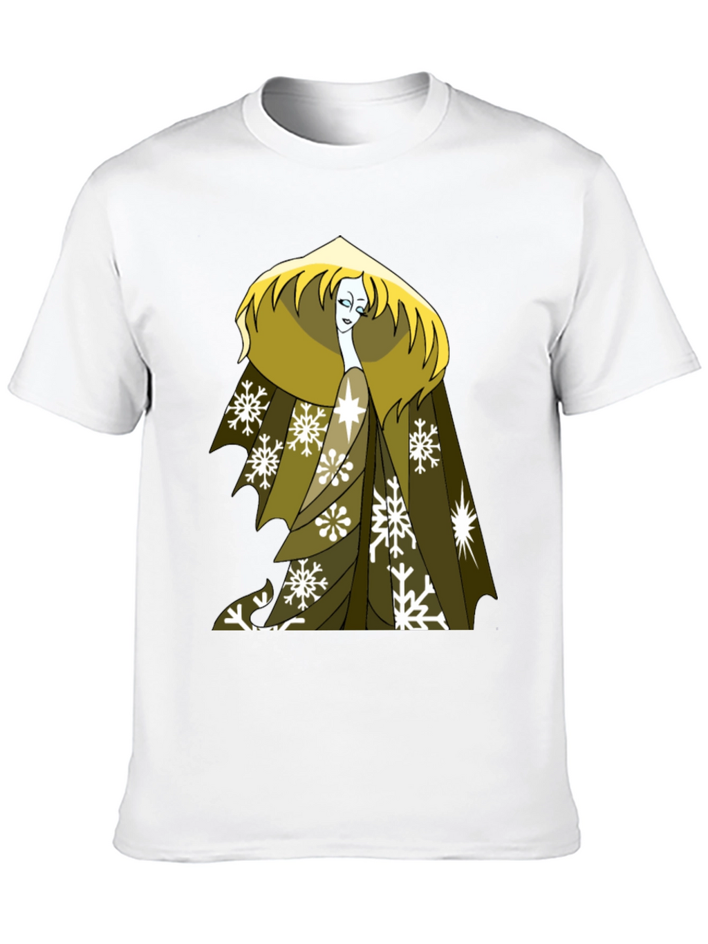 Snow Queen Graphic Tee - Black Cotton T-Shirt