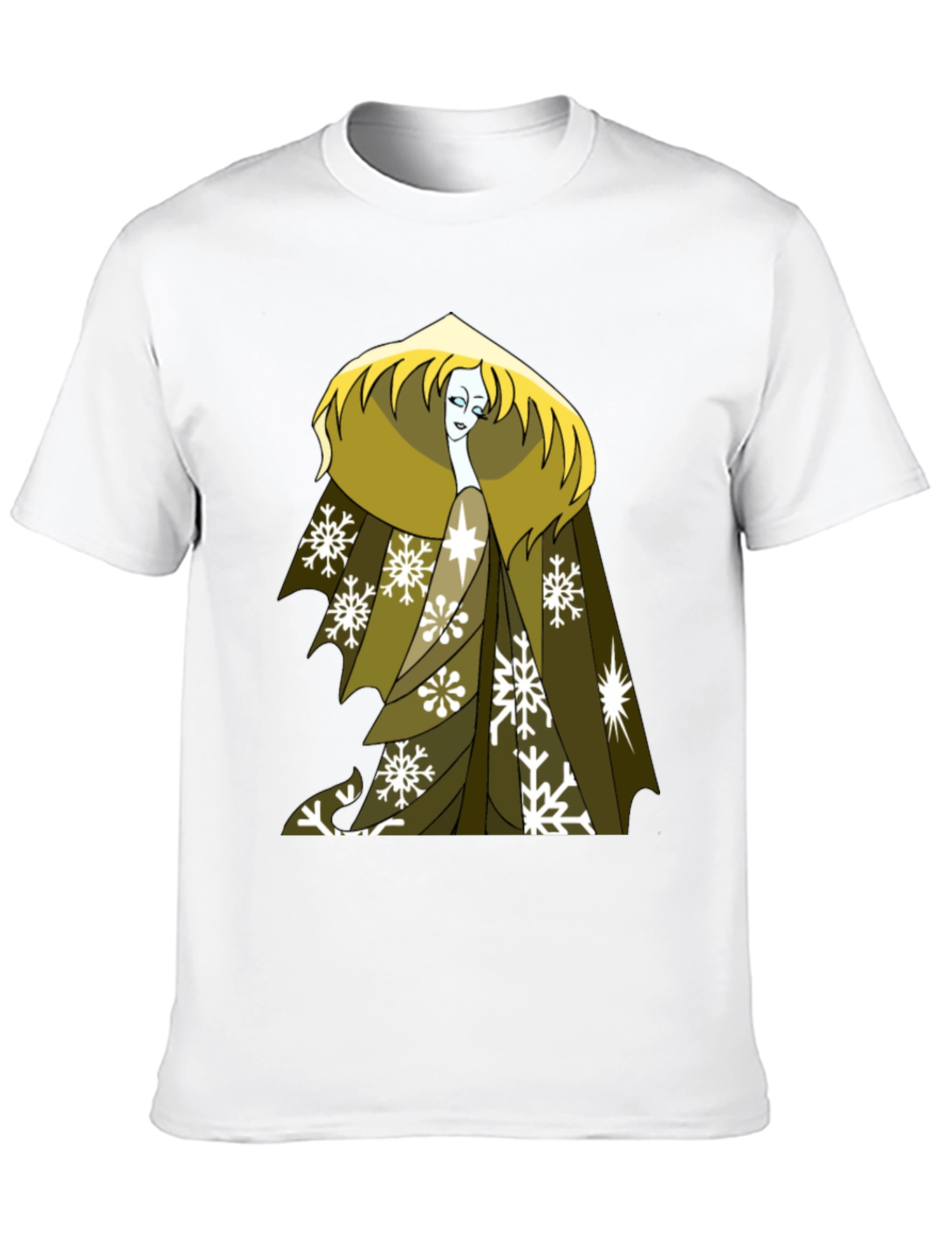 Snow Queen Graphic Tee - Black Cotton T-Shirt
