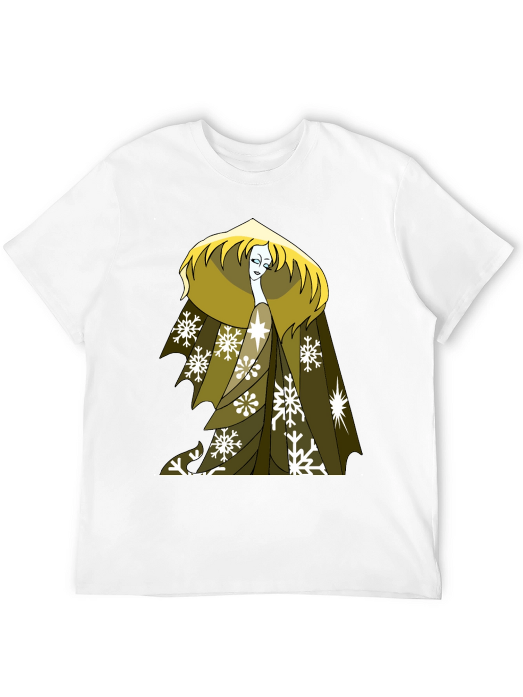Snow Queen Graphic Tee - Black Cotton T-Shirt