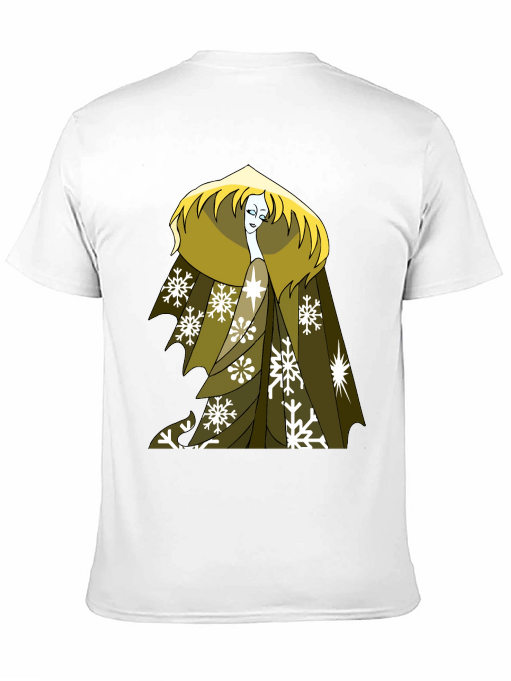 Snow Queen Graphic Tee - Black Cotton T-Shirt