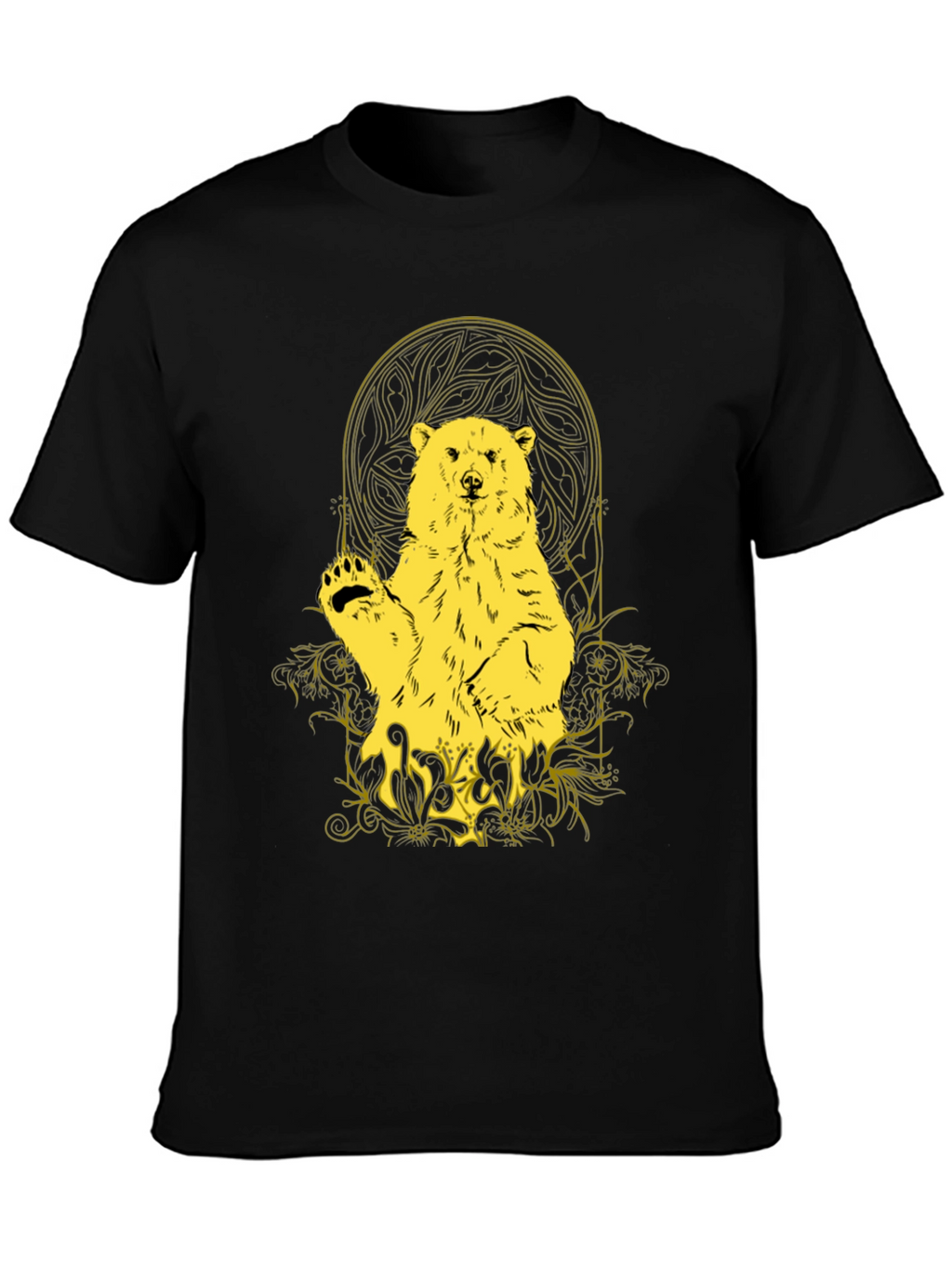 Bear Graphic Tee - Black Casual T-Shirt