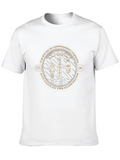 Unisex Black T-Shirt with Nautical-Themed Graphic