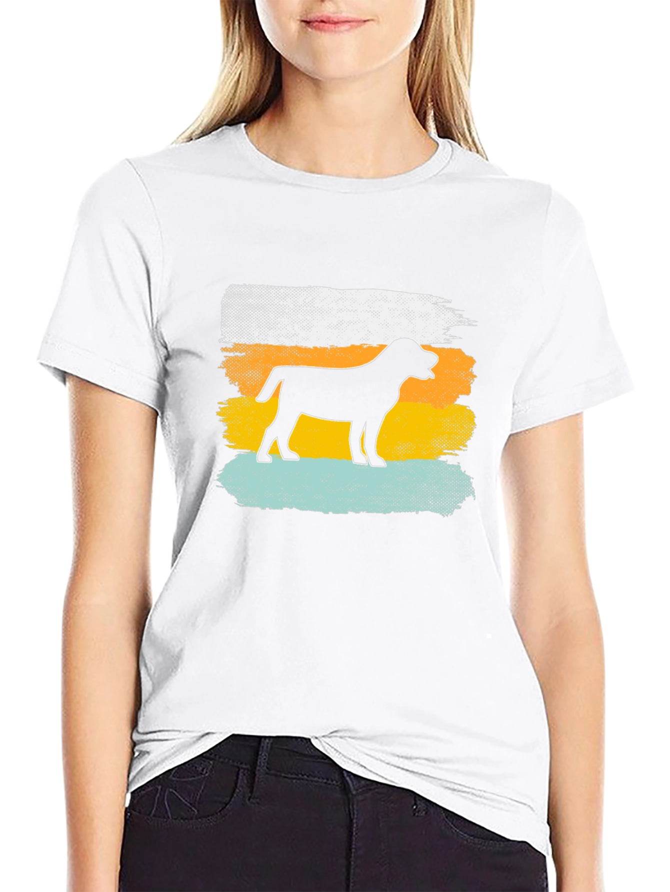 Dog Silhouette Retro T-Shirt