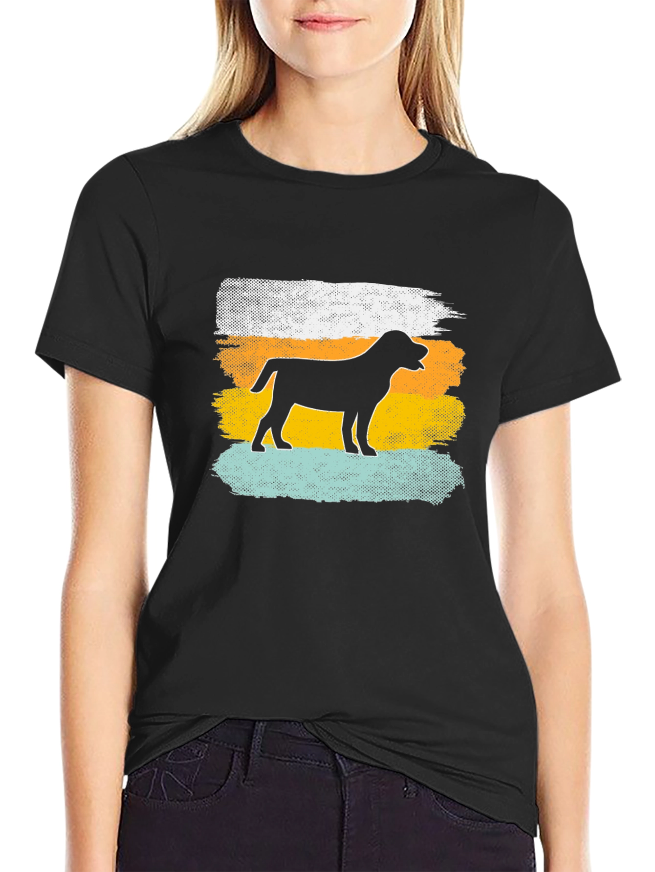 Dog Silhouette Retro T-Shirt