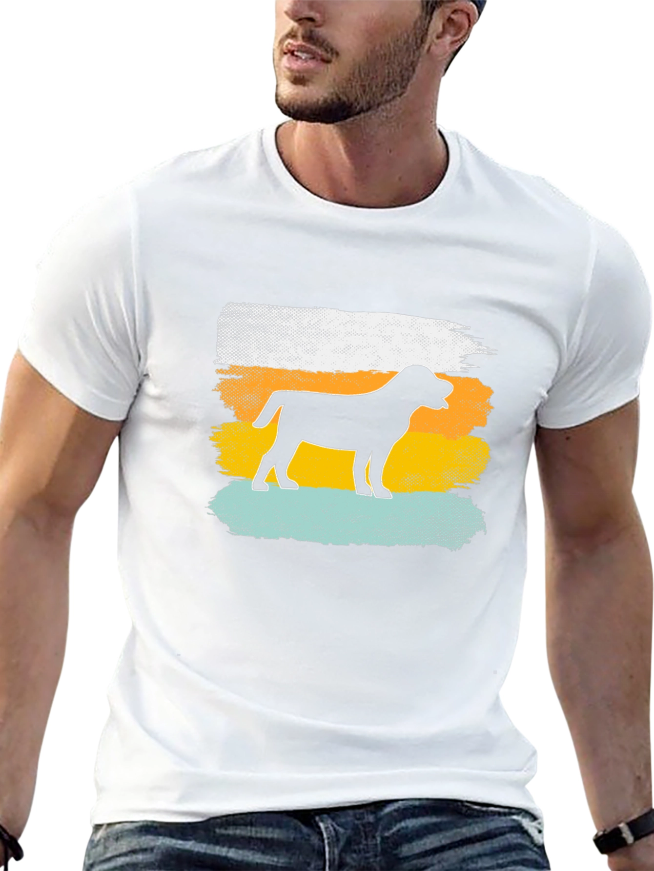 Dog Silhouette Retro T-Shirt