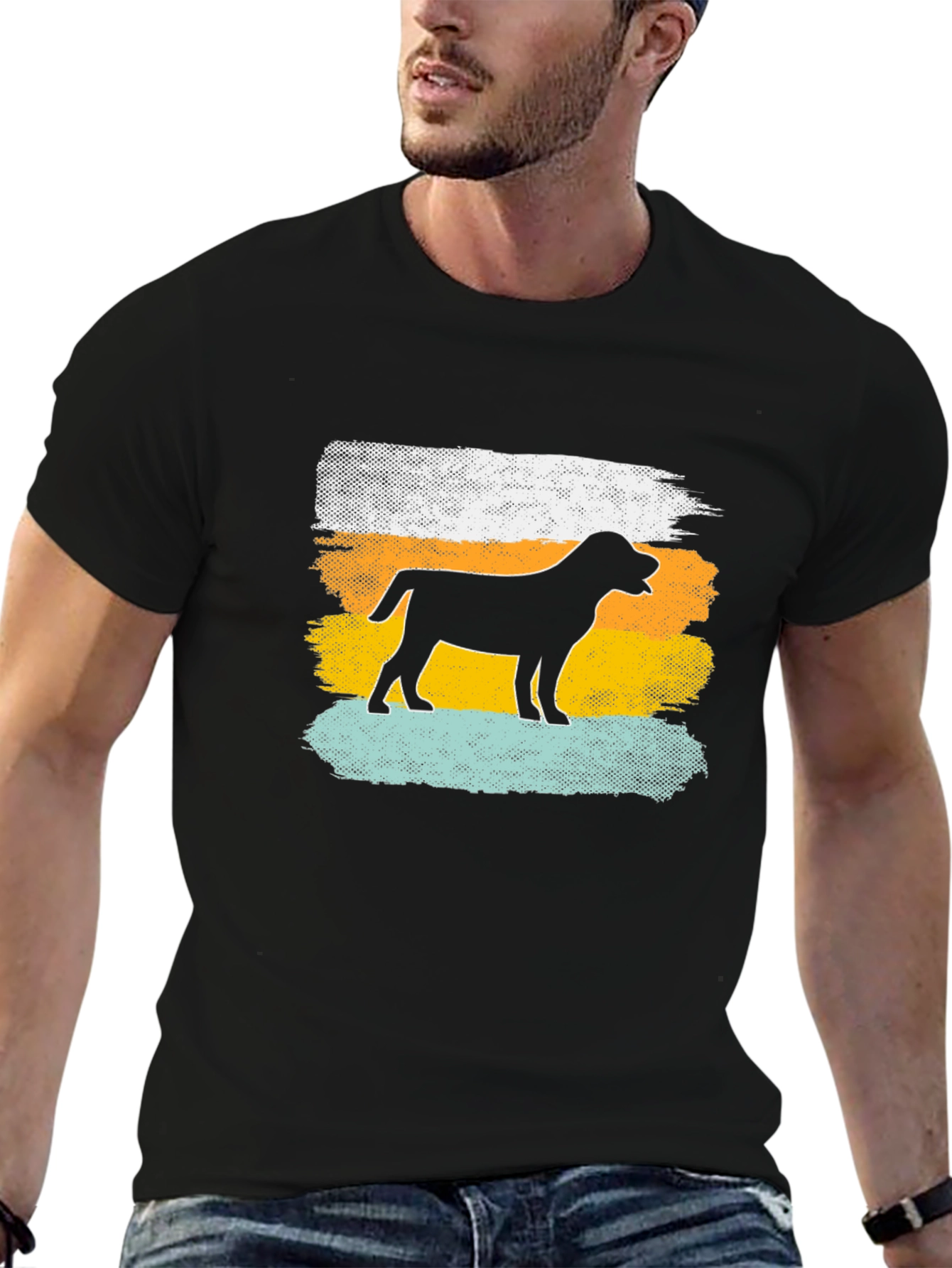 Dog Silhouette Retro T-Shirt