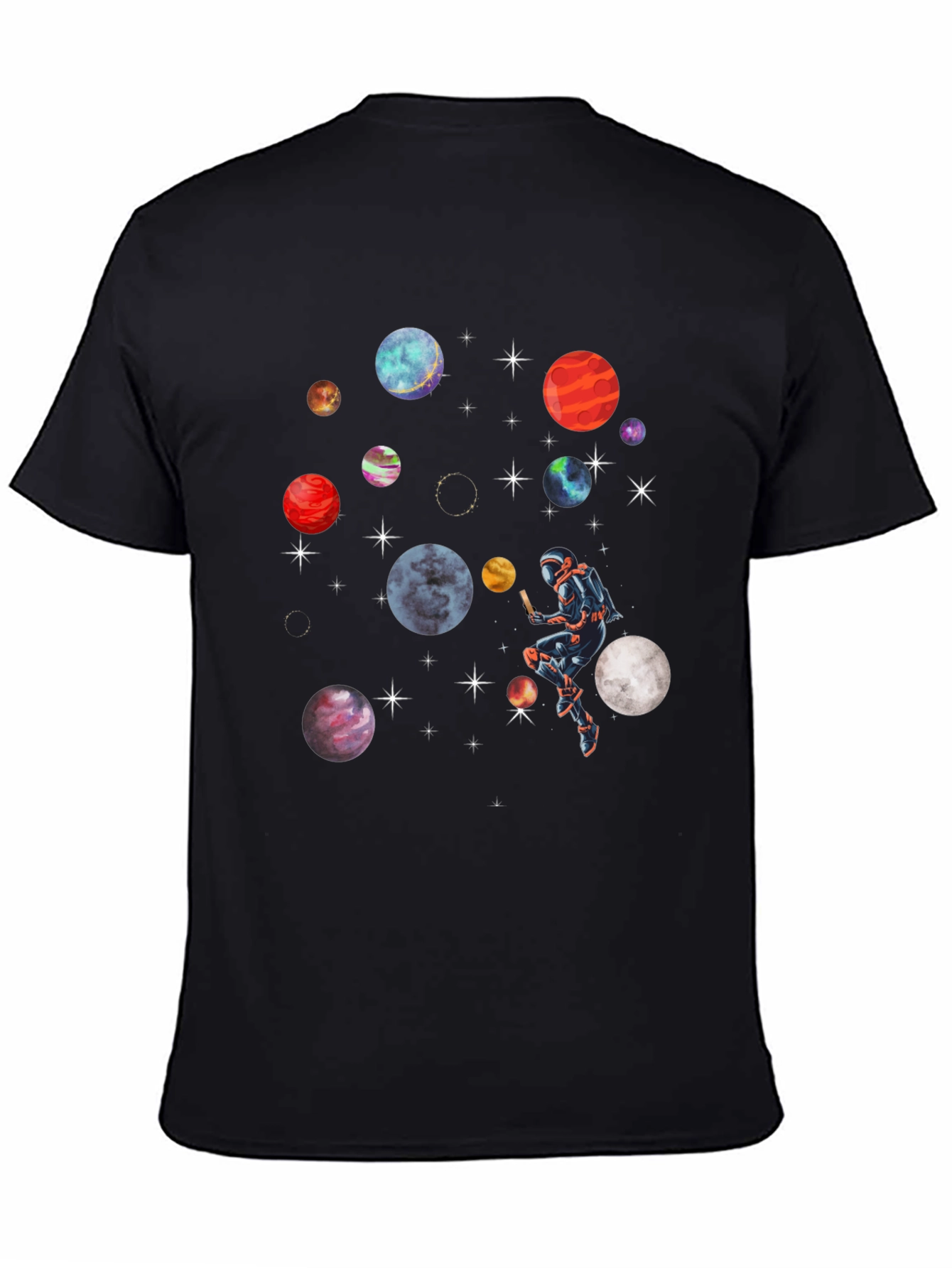 Cosmic Astronaut T-Shirt - Space Planets Design