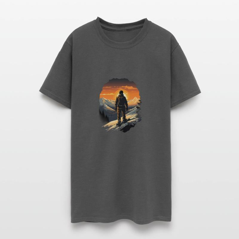 Snowboarding Snowboard Snowboarder Mountain Sunset