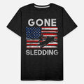 Snowmobile USA Flag Snowmobiling