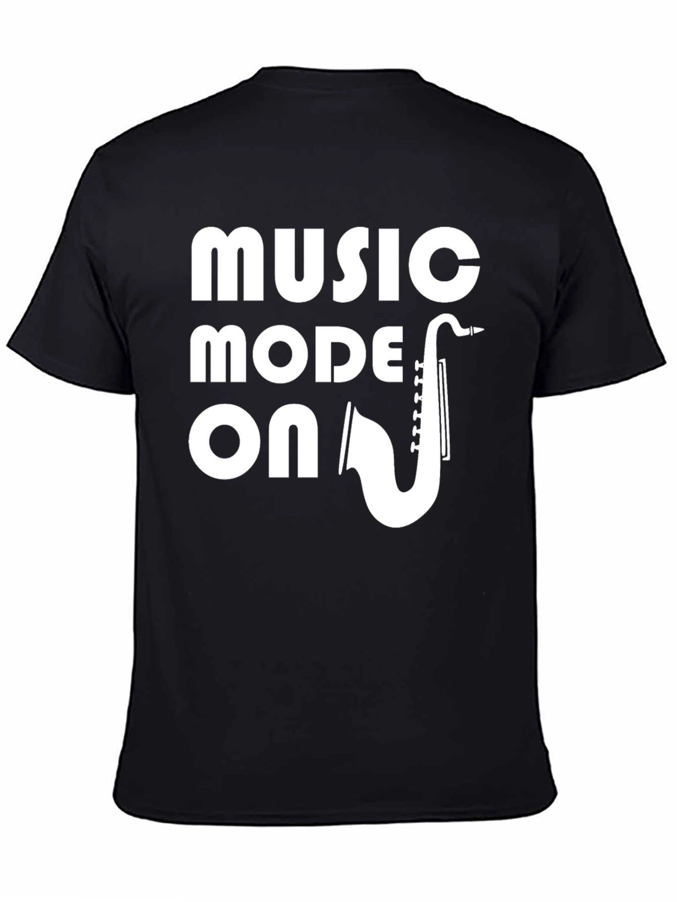 Music Mode On T-Shirt - Saxophone Graphic Tee
