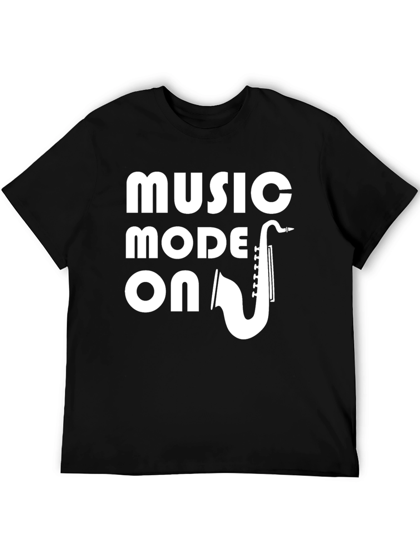 Music Mode On T-Shirt - Saxophone Graphic Tee