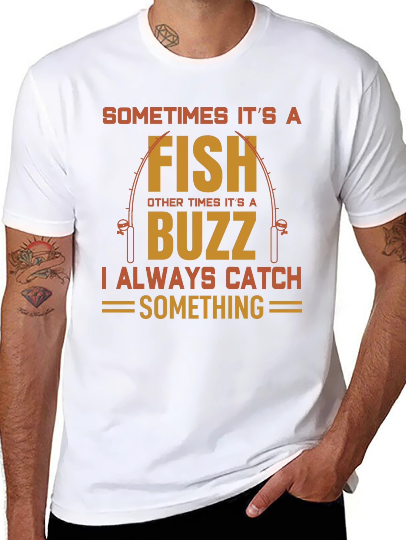 Fishing Humor T-Shirt: Fish or Buzz Catch