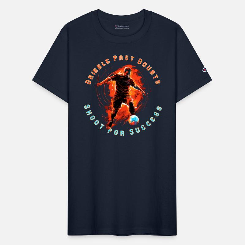 Soccer Striker in Action, Motivational Quote