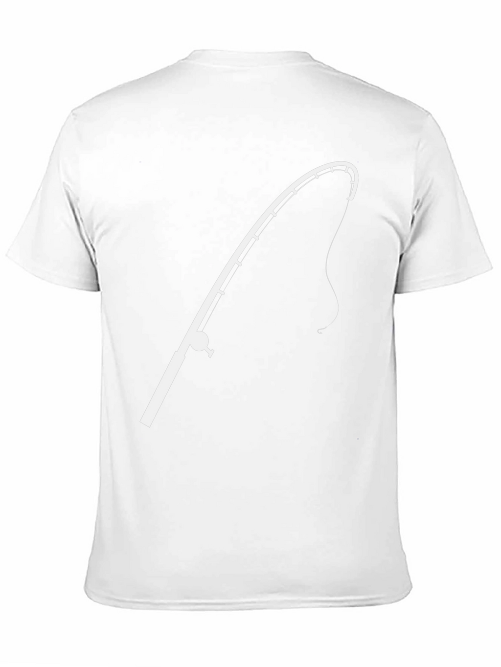 Fishing Rod Graphic Tee - Black Casual T-Shirt