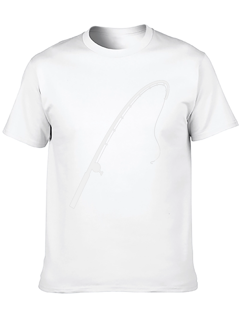 Fishing Rod Graphic Tee - Black Casual T-Shirt
