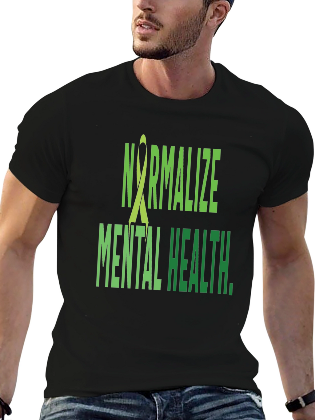 Normalize Mental Health T-Shirt - Black