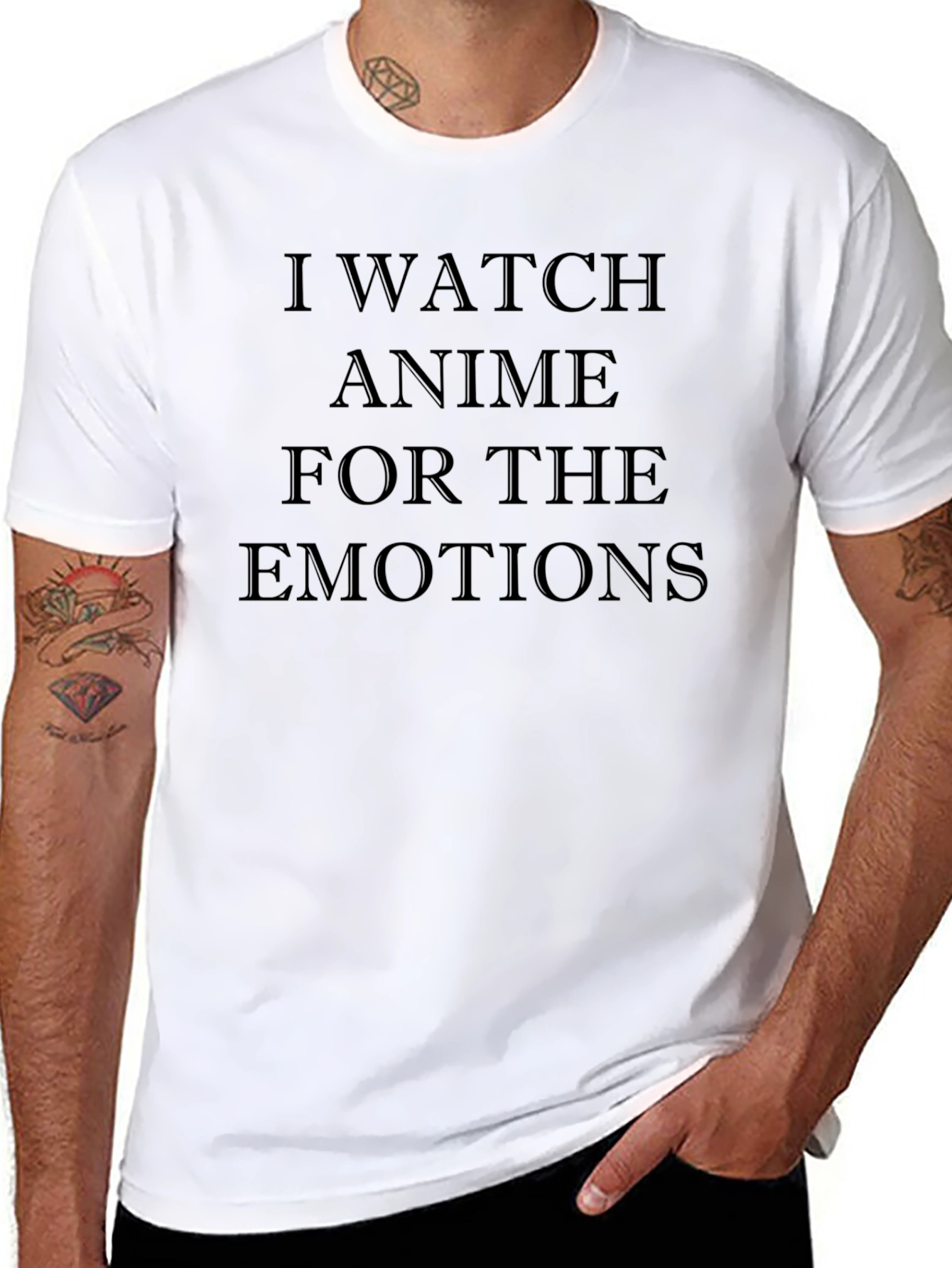 Anime Emotions Graphic Tee - Soft Black Cotton T-Shirt