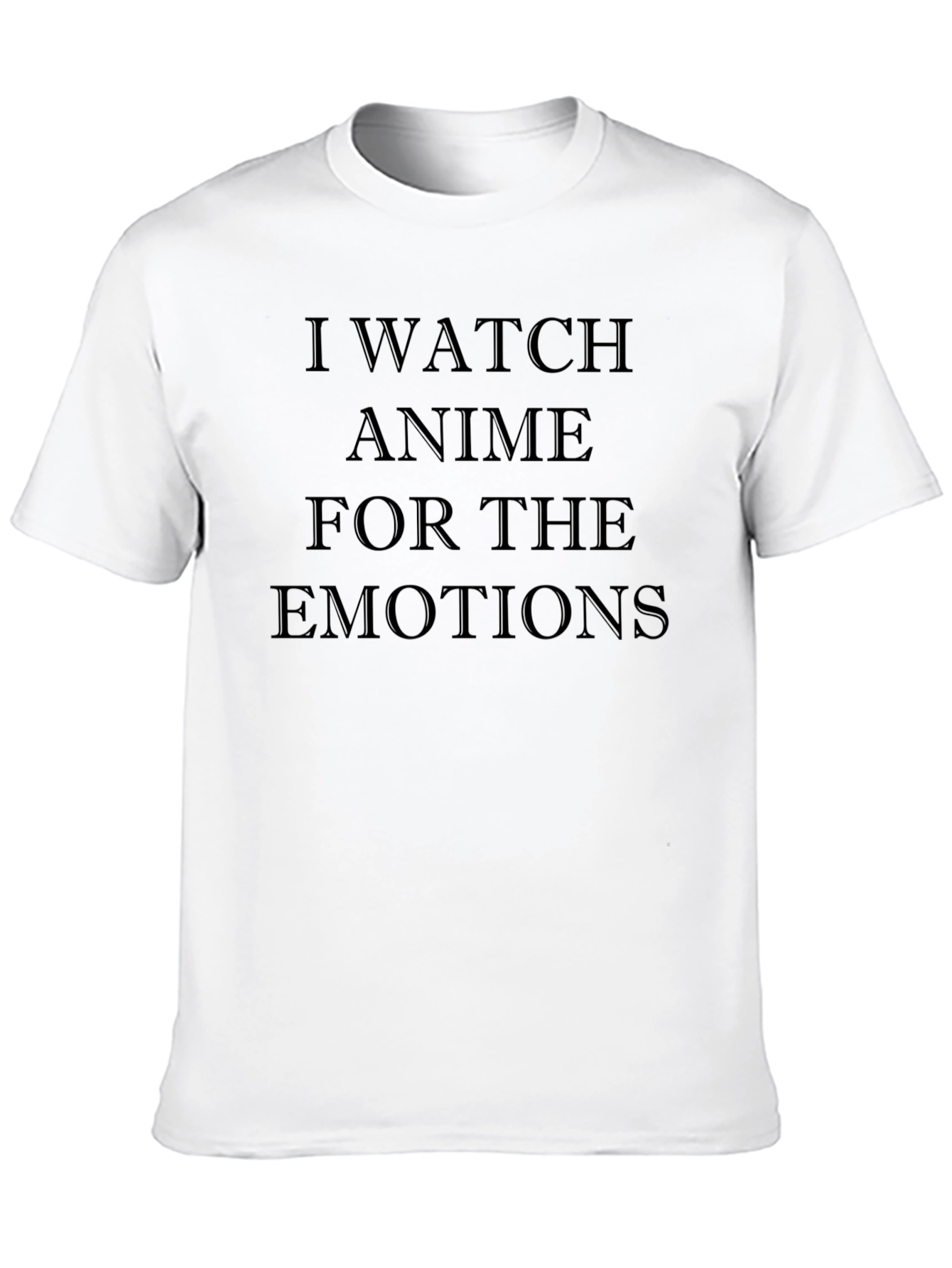 Anime Emotions Graphic Tee - Soft Black Cotton T-Shirt